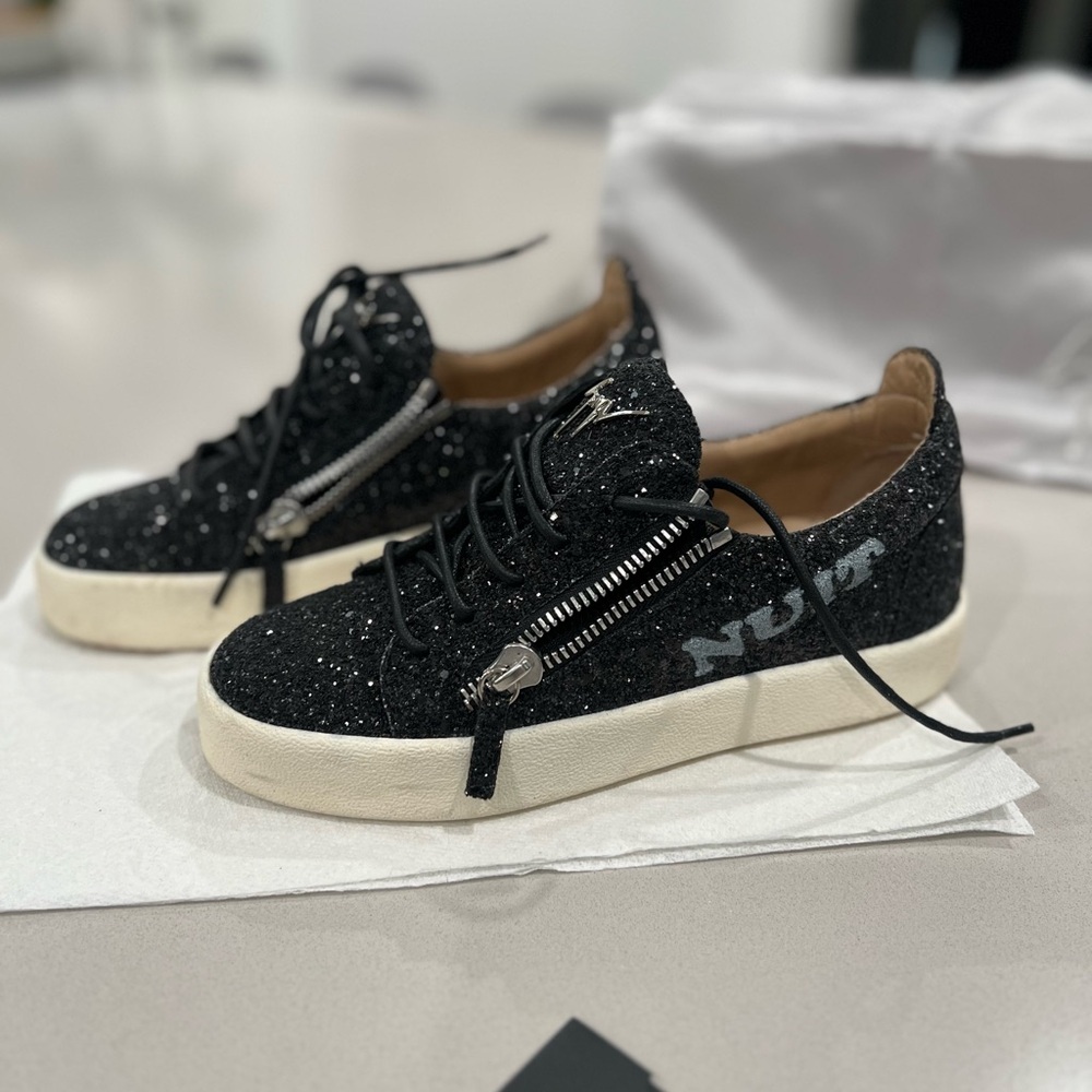 Black Glitter Women's Sneakers
